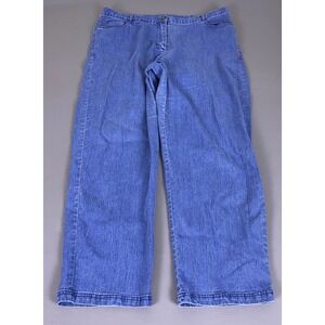 Ruby Rd Jeans Women's Size 16 Blue Straight Leg Stretch Denim Elastic Stretch